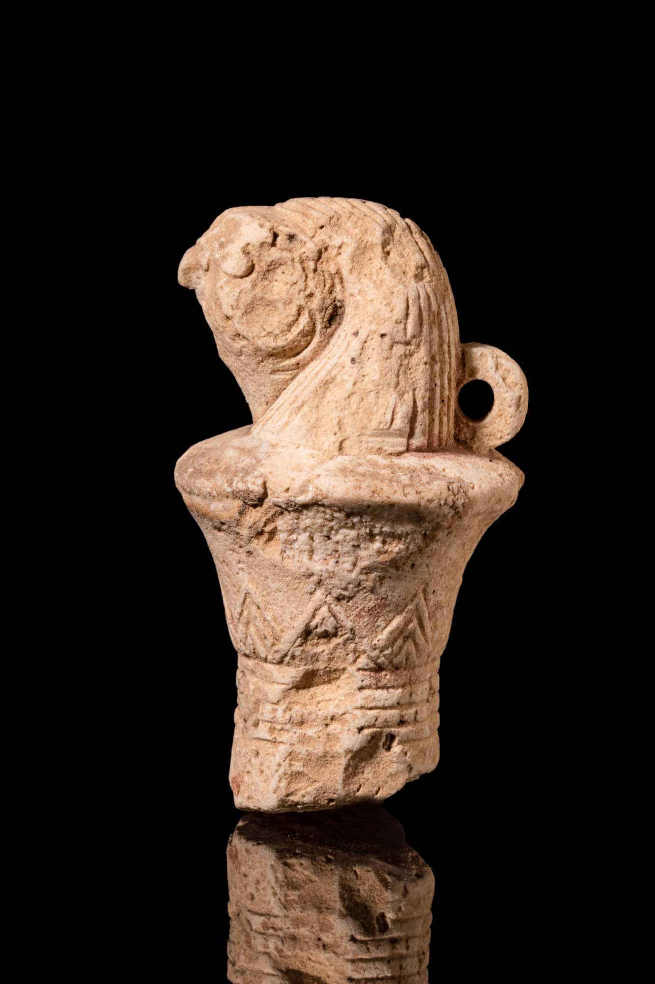 EGYPTIAN COLUMN-SHAPED STOPPER WITH HORUS HEAD - Image 3 of 5