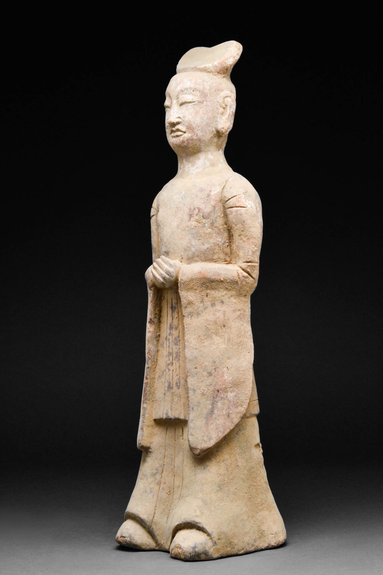 CHINESE NORTHERN WEI TERRACOTTA COURT ATTENDANT - Image 2 of 6