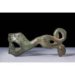 GREEK BRONZE APPLIQUE LION SHAPED