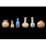 COLLECTION OF ROMAN GLASS UNGUENTARIA