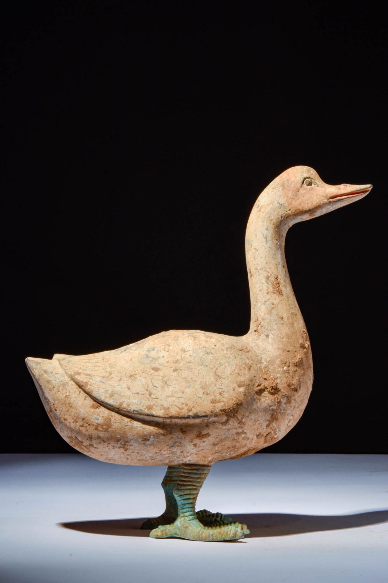 CHINESE HAN DYNASTY TERRACOTTA GOOSE - TL TESTED - Bild 3 aus 4