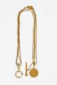 Uhrenkette mit Goldmünze