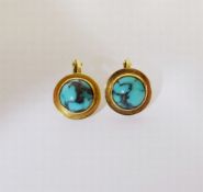 Paar Türkis-Ohrclips