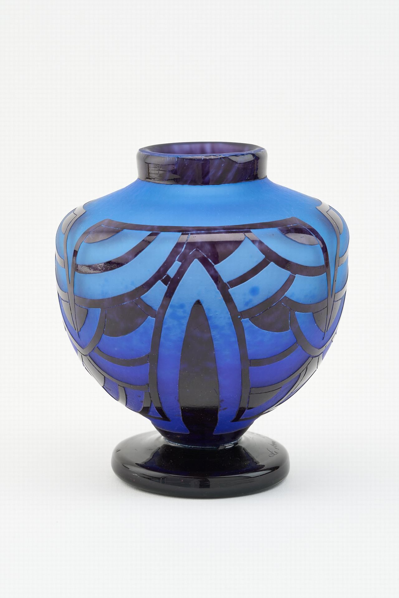 Art-Déco-Vase 'Nenuphars bleus'