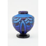 Art-Déco-Vase 'Nenuphars bleus'