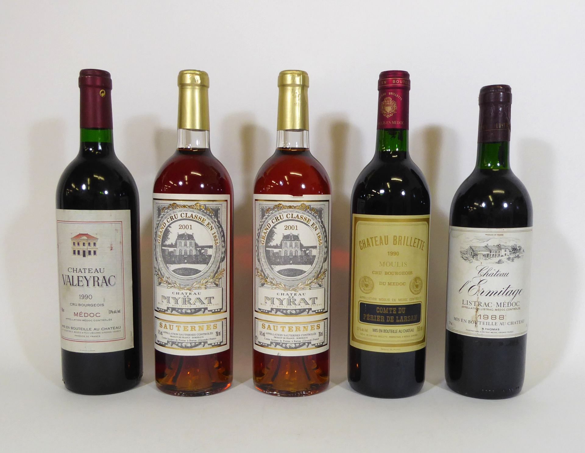 Fünf Bordeaux-Weine