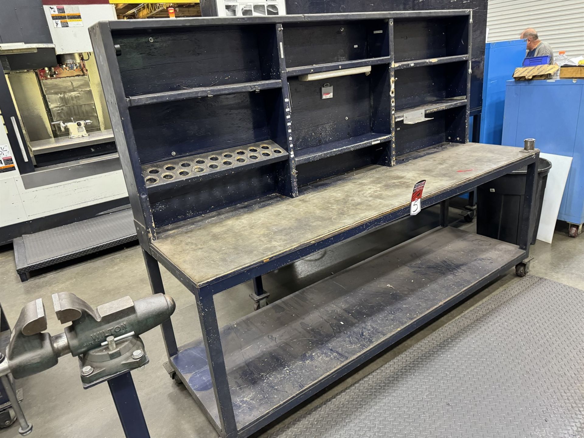 Heavy Duty Work Bench on Wheels, 96" x 28" - Image 2 of 2