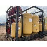 SKIDDED SAGE OIL VAC SYSTEM W/ SIX TANKS & HOSE REELS