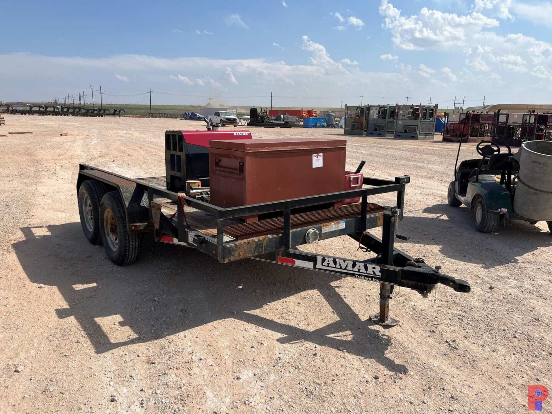 2017 LAMAR 12’ X 7’ T/A TRAILER W/ WELDING MACHINE