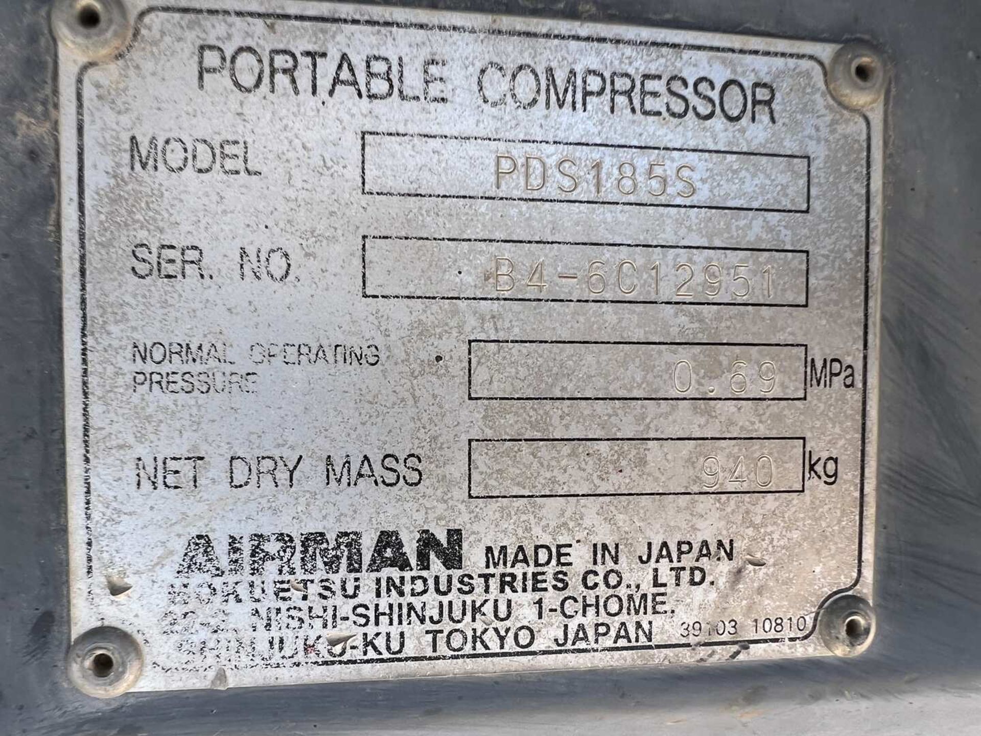AIRMAN PDS1855S E2 COMPRESSOR - Image 7 of 7