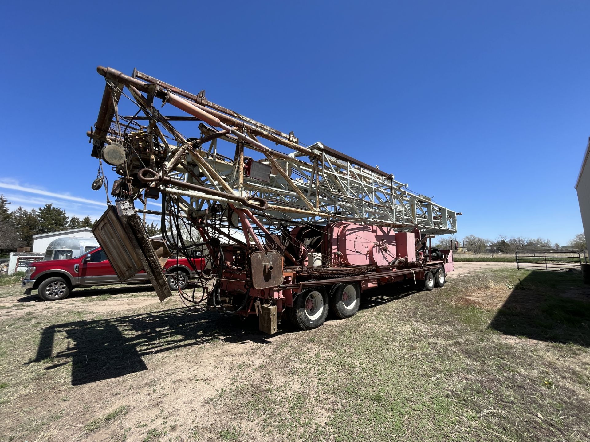 1984 FRANKS 1287/160 DBL DRUM BACK-IN WELL SERVICE RIG - Image 3 of 25