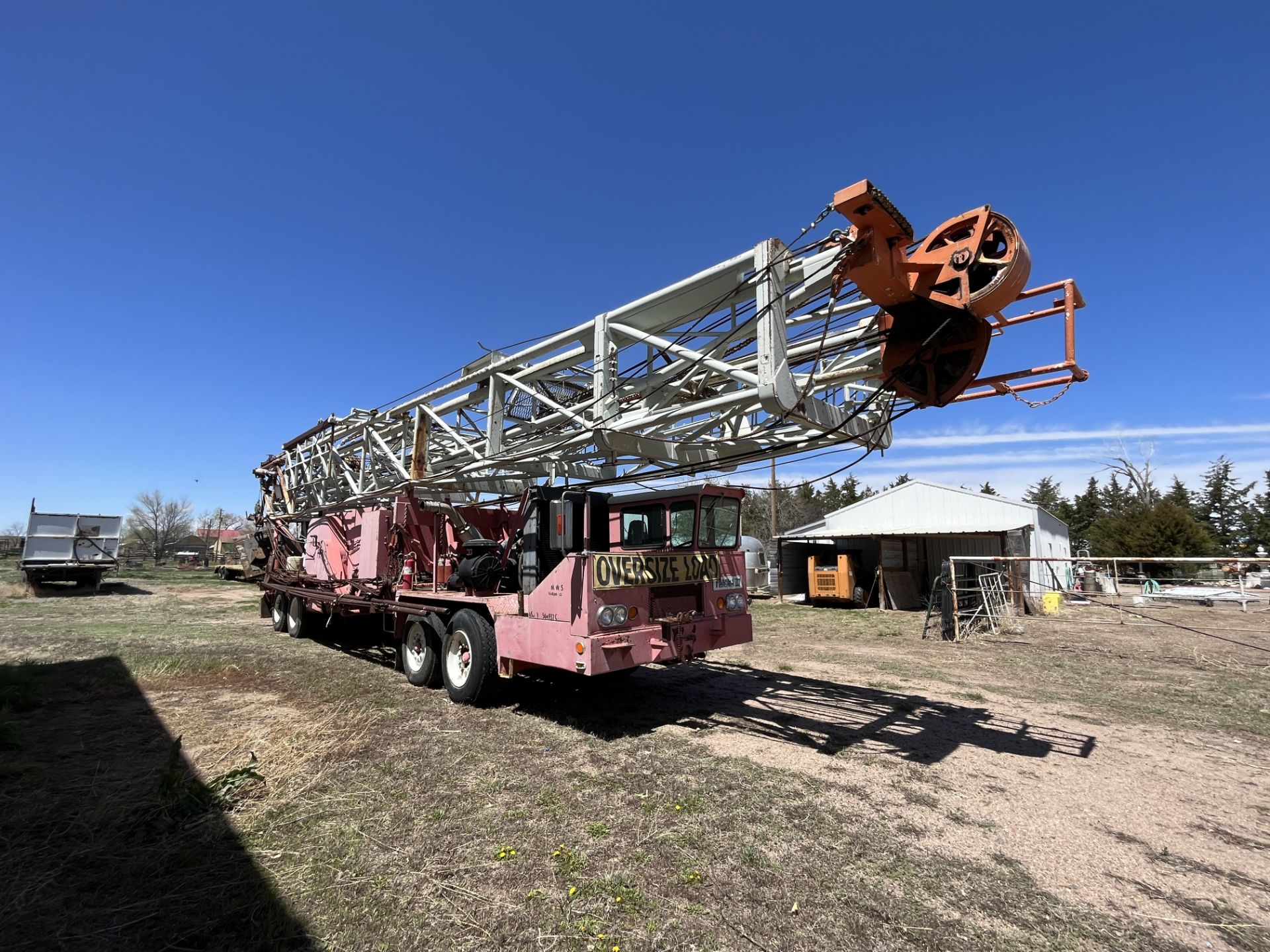 1984 FRANKS 1287/160 DBL DRUM BACK-IN WELL SERVICE RIG