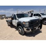 2015 FORD F-550 SINGLE CAB FLATBED TRUCK