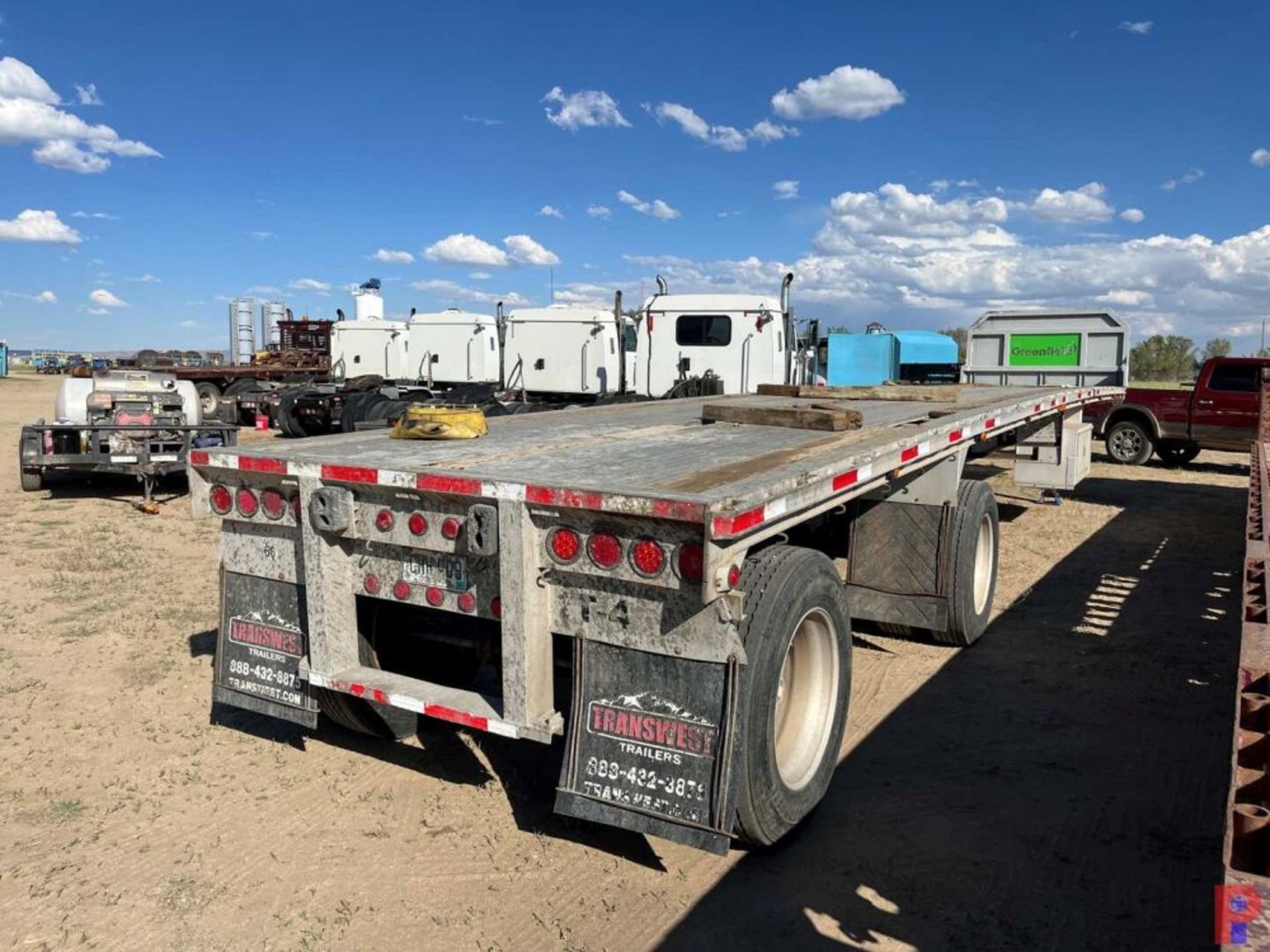 1997 FONTAINE TRAILER 48' X 8' SPREAD AXLE FLATBED TRAILER VIN/SN: 1R1F94826VK970880, W/ TOOLBOX, - Image 3 of 5