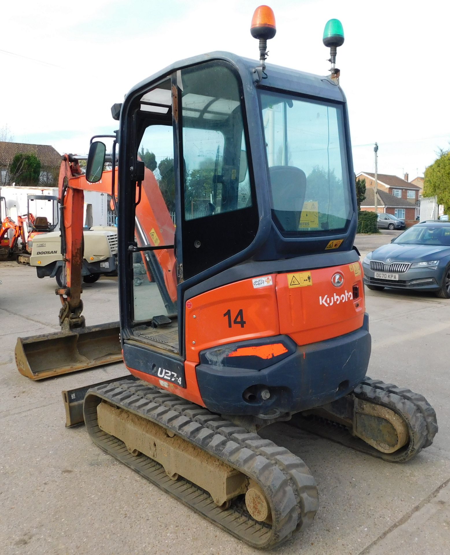 Kubota U27-4 Mini-Excavator (2015), Manual Quick Hitch, Blade, Serial Number 57248, 3,461 hours ( - Image 5 of 16