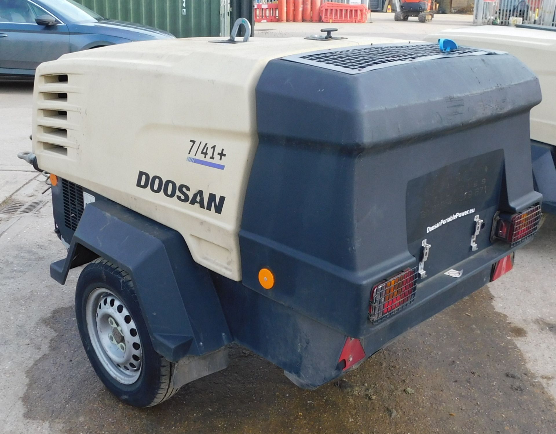 Doosan 7-41+ Trailer Mounted Compressor 2020), Serial Number TK4741FXXL436085, 165 hours ( - Image 3 of 10