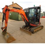 Kubota U27-4 Mini-Excavator (2015), Manual Quick Hitch, Blade, Serial Number 57248, 3,461 hours (