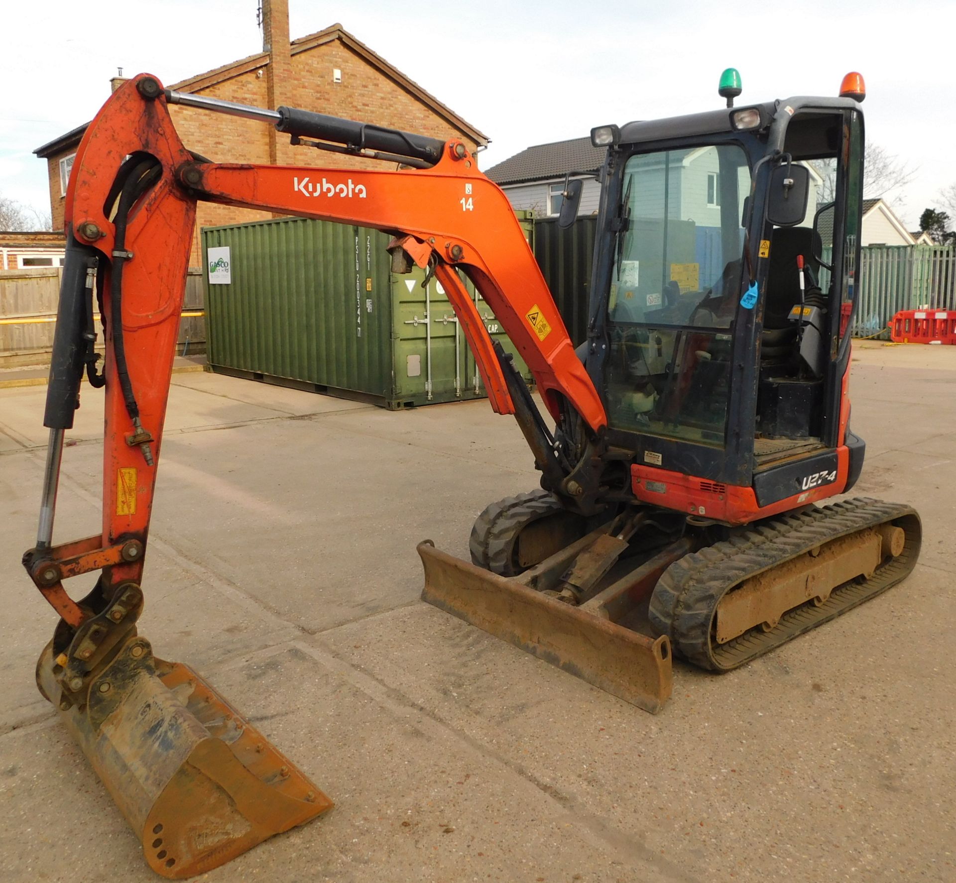 Kubota U27-4 Mini-Excavator (2015), Manual Quick Hitch, Blade, Serial Number 57248, 3,461 hours (