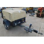 Doosan 7-41+ Trailer Mounted Compressor (2020), Serial Number TK4741FXXLY436083, 212 hours (