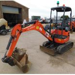 Kubota U17-3 1.5T Mini-Excavator (2013), Manual Quick Hitch, Blade, Hydraulic Retractable Width,