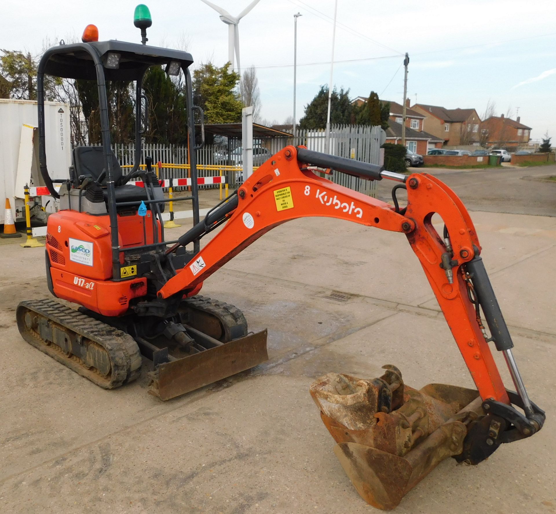 Kubota U17-3 1.5T Mini-Excavator (2013), Manual Quick Hitch, Blade, Hydraulic Retractable Width, - Image 3 of 15