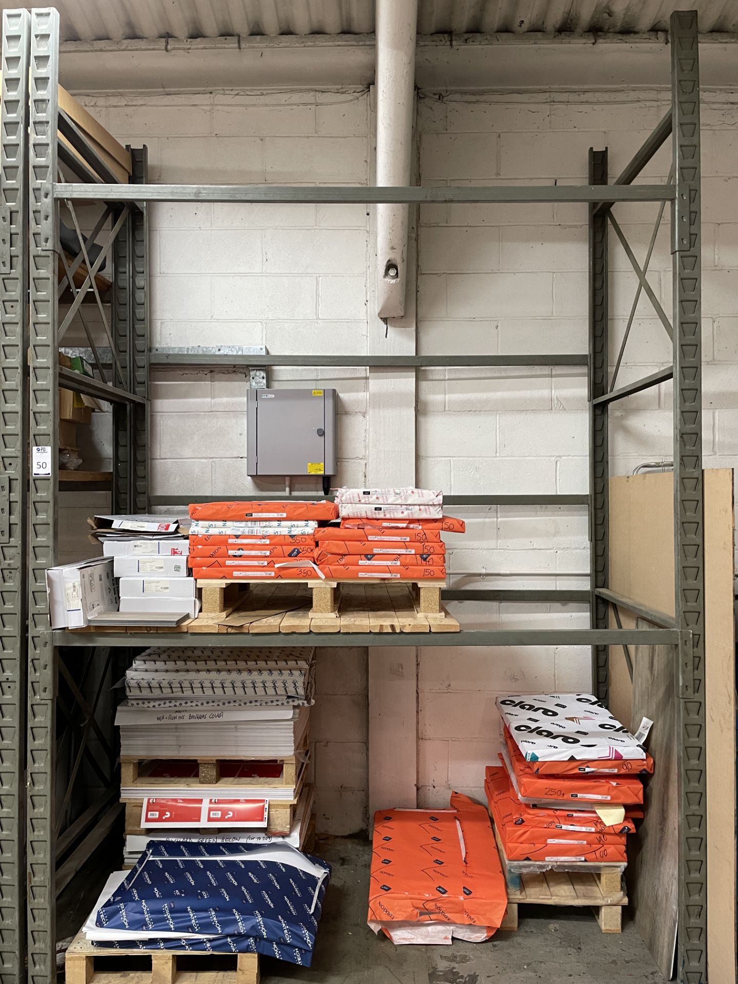 Two Bays Boltless Steel Pallet Racking (Excludes Contents) (Buyer to Dismantle) (Collection