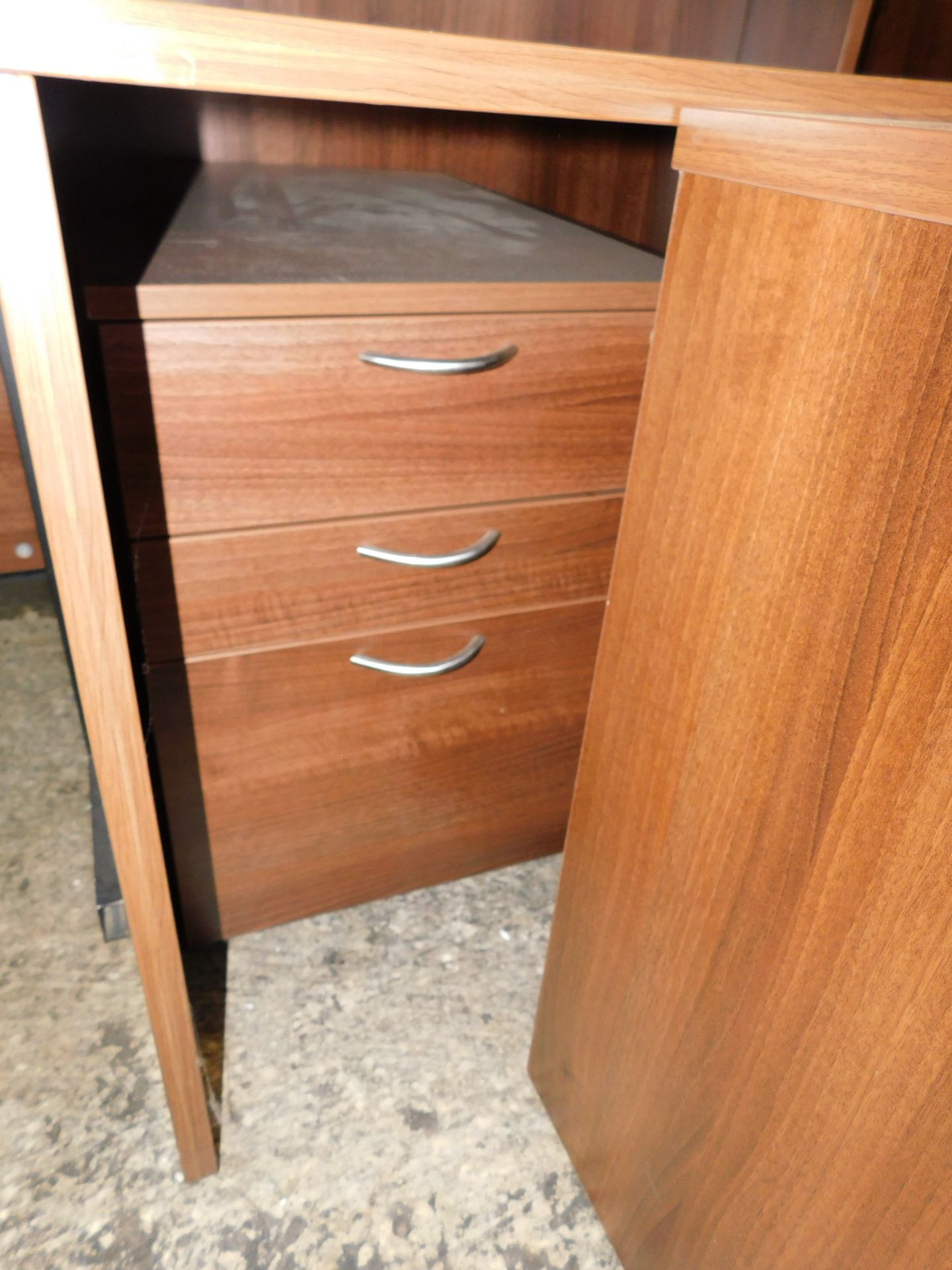 2 American Walnut Effect Desks & 4 Matching Pedestals (Location: Stockport. Please Refer to - Image 5 of 6