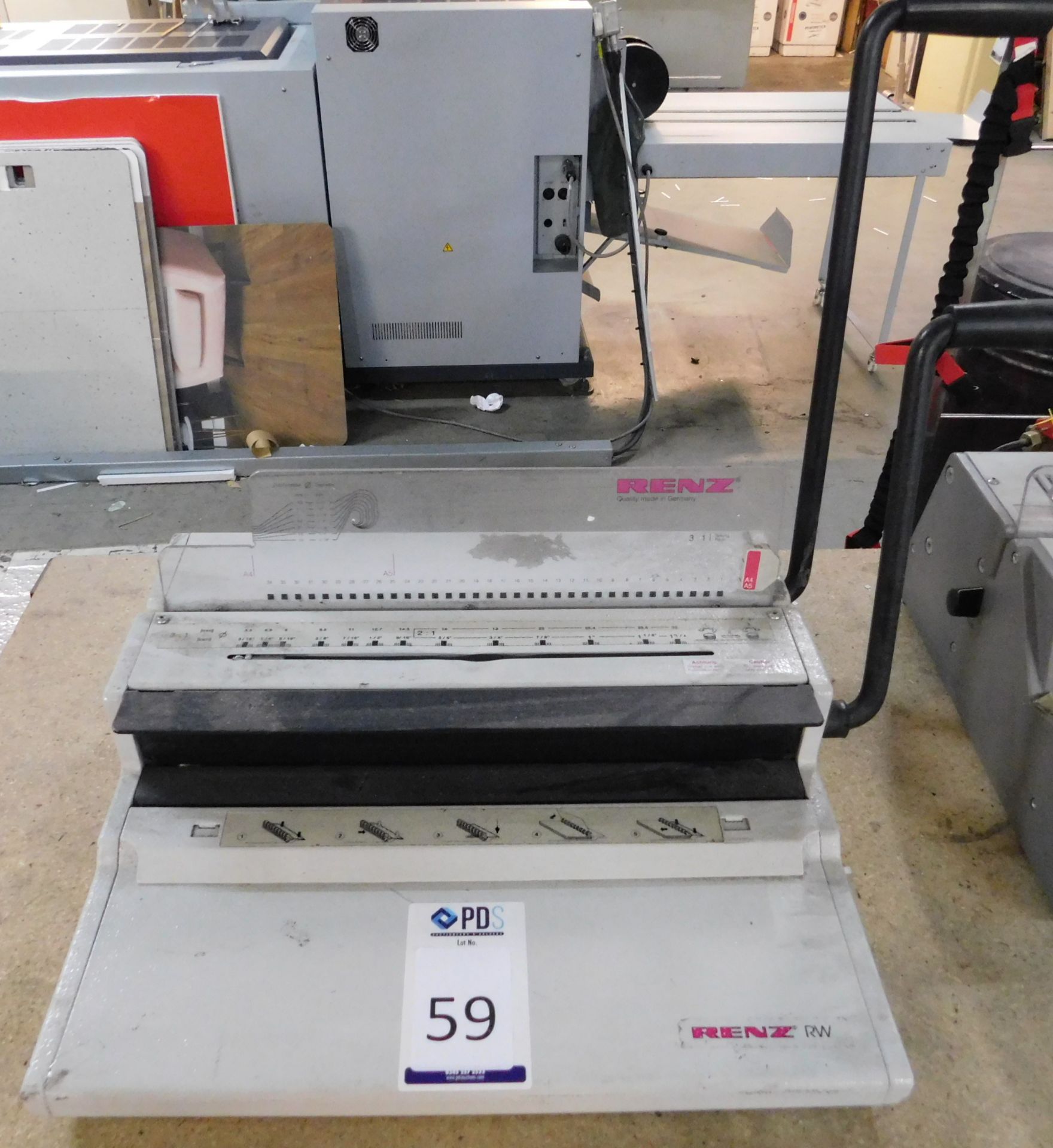 Renz RW Manual Binder & a Quantity Presco Wires (Location: Tonbridge, Kent. Please Refer to