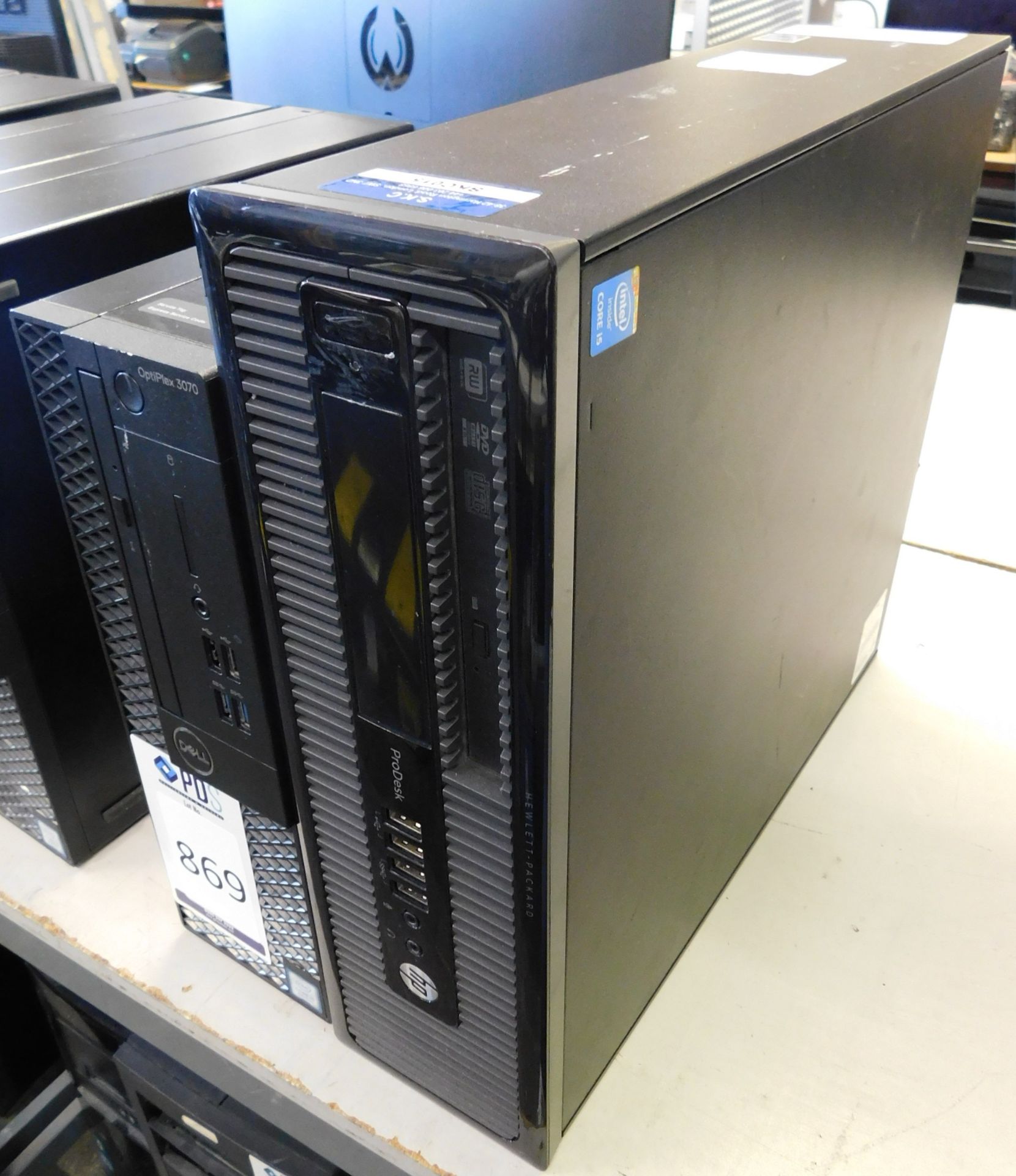 Dell Optiplex 3070 PC & HP ProDesk PC, i5 (No HDDs) (Location: Stockport. Please Refer to General - Image 2 of 3