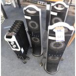 3 Blyss Tower Heaters & Portable Radiator (Location: Stockport. Please Refer to General Notes)