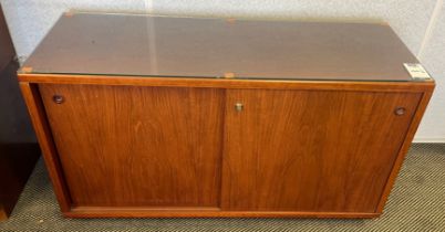 Rosewood Effect, Double Door Cabinet, 1300mm x 730mm (Location: Salford. Refer General Notes)