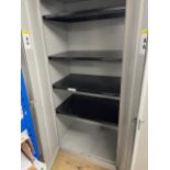 Two Double Door Staionery Cabinets & Contents of Peripherals, Wooden Shelving Unit, Labels etc (Loca