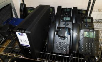 8 Polycom Telephones, 3 Various Switches & APC Pro 900 UPS (Location: Stockport. Please Refer to