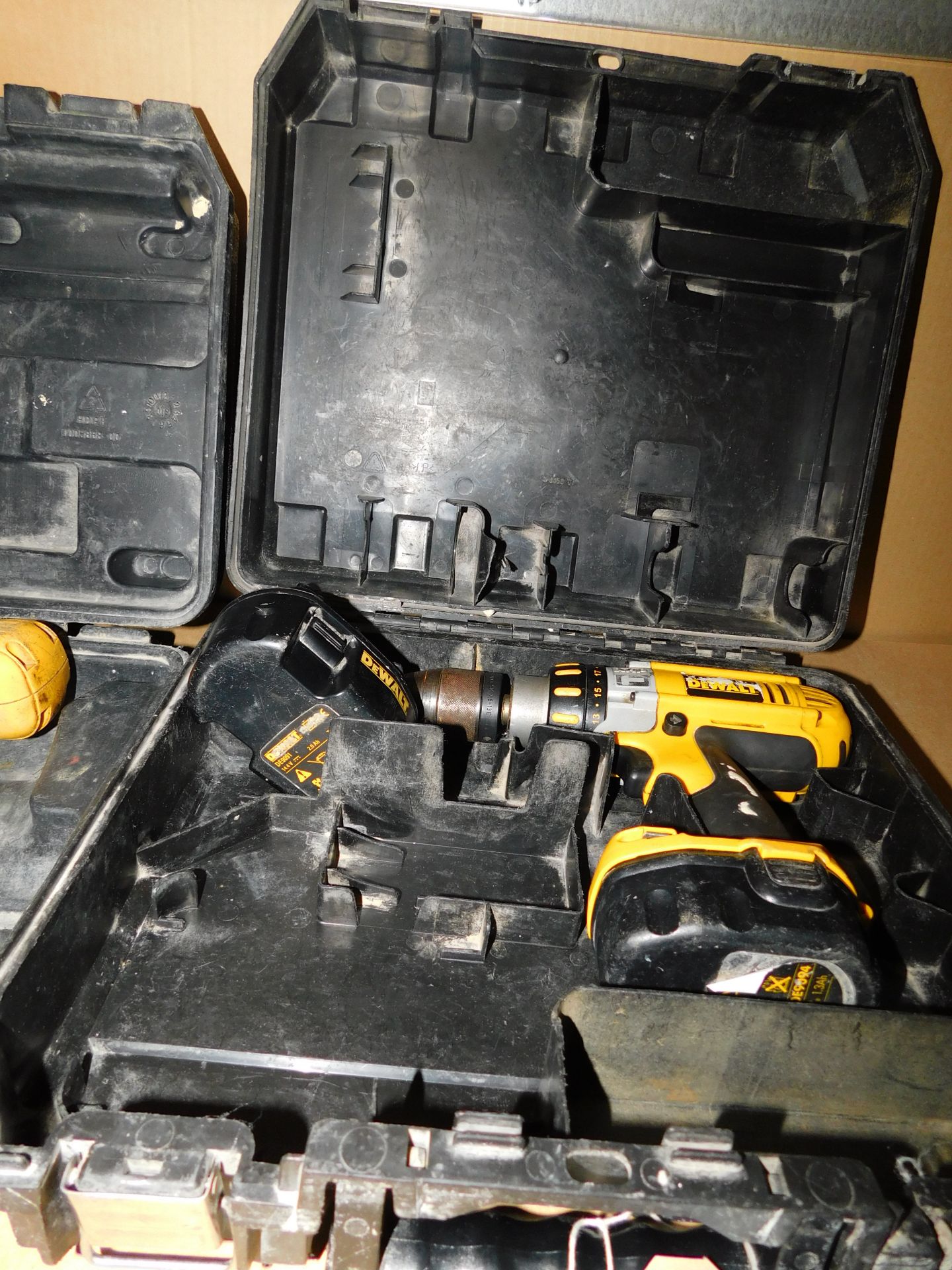 3 Various DeWalt Cordless Drills with 1 Charger & 4 Batteries (Location: Stockport. Please Refer - Image 6 of 7
