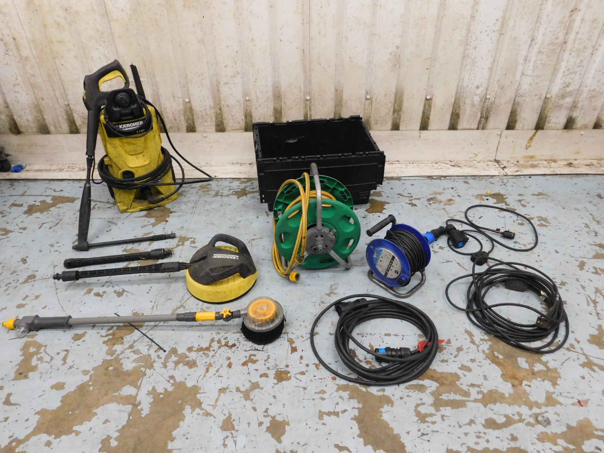 Karcher Pressure Washer, Crate, Hose, Extension Lead etc. (Location: South East London. Please Refer