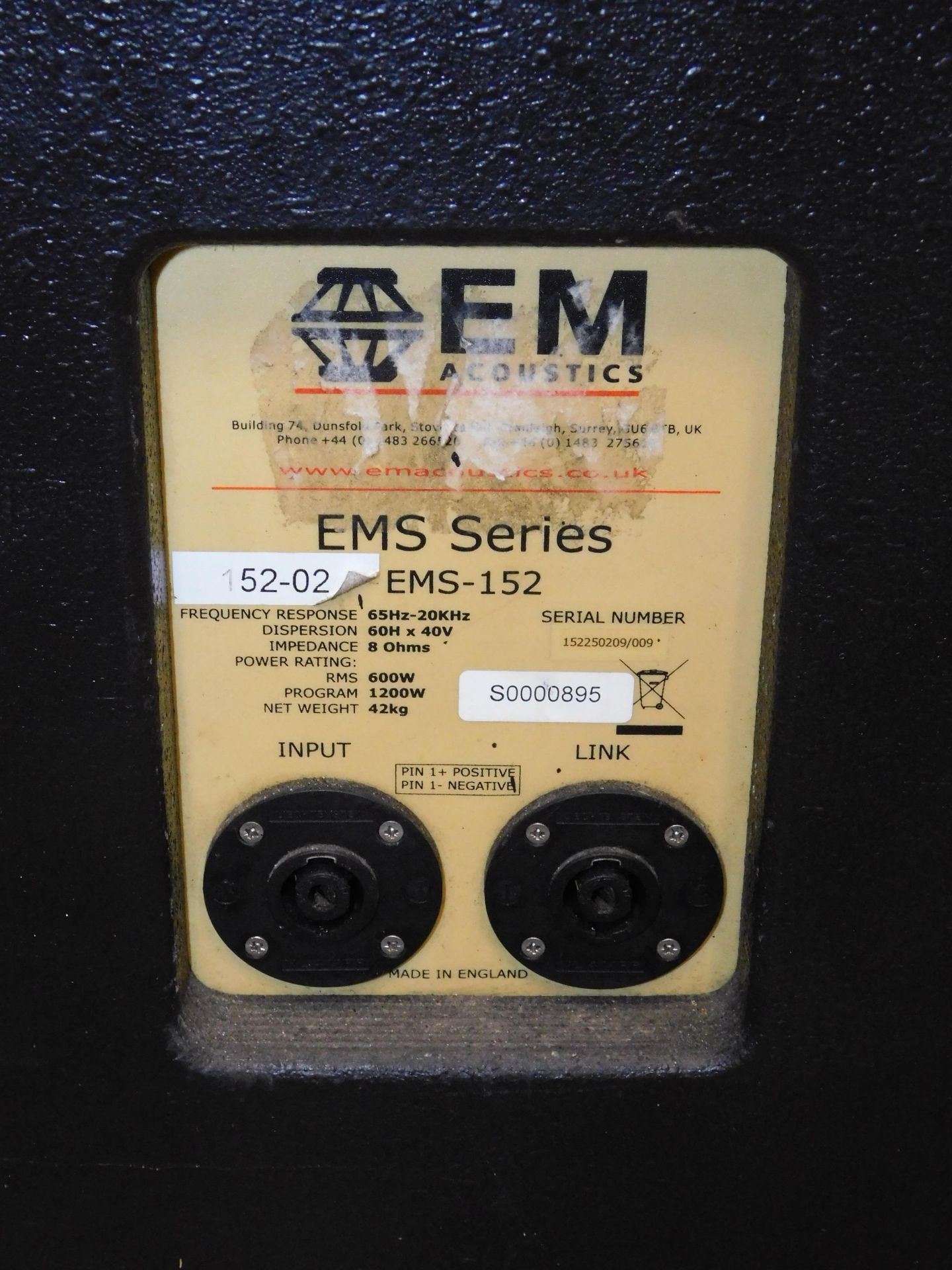 Pair of EM Acoustics EMS-152 Speakers (Location: South East London. Please Refer to General Notes) - Image 5 of 5