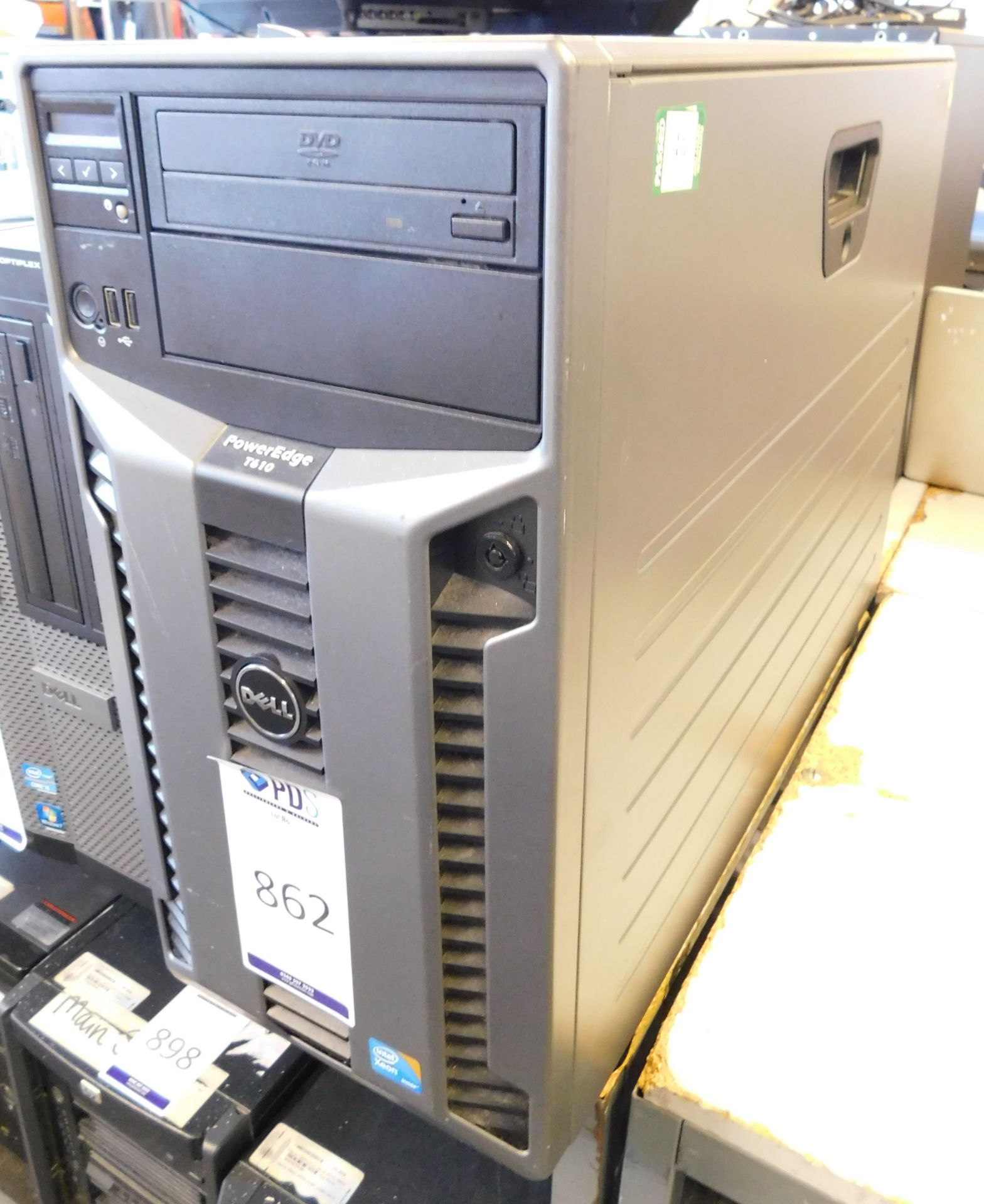 Dell PowerEdge T610 Tower Server, Intel Xeon Processor, Serial Number HGX215J (No HDD) (Location: