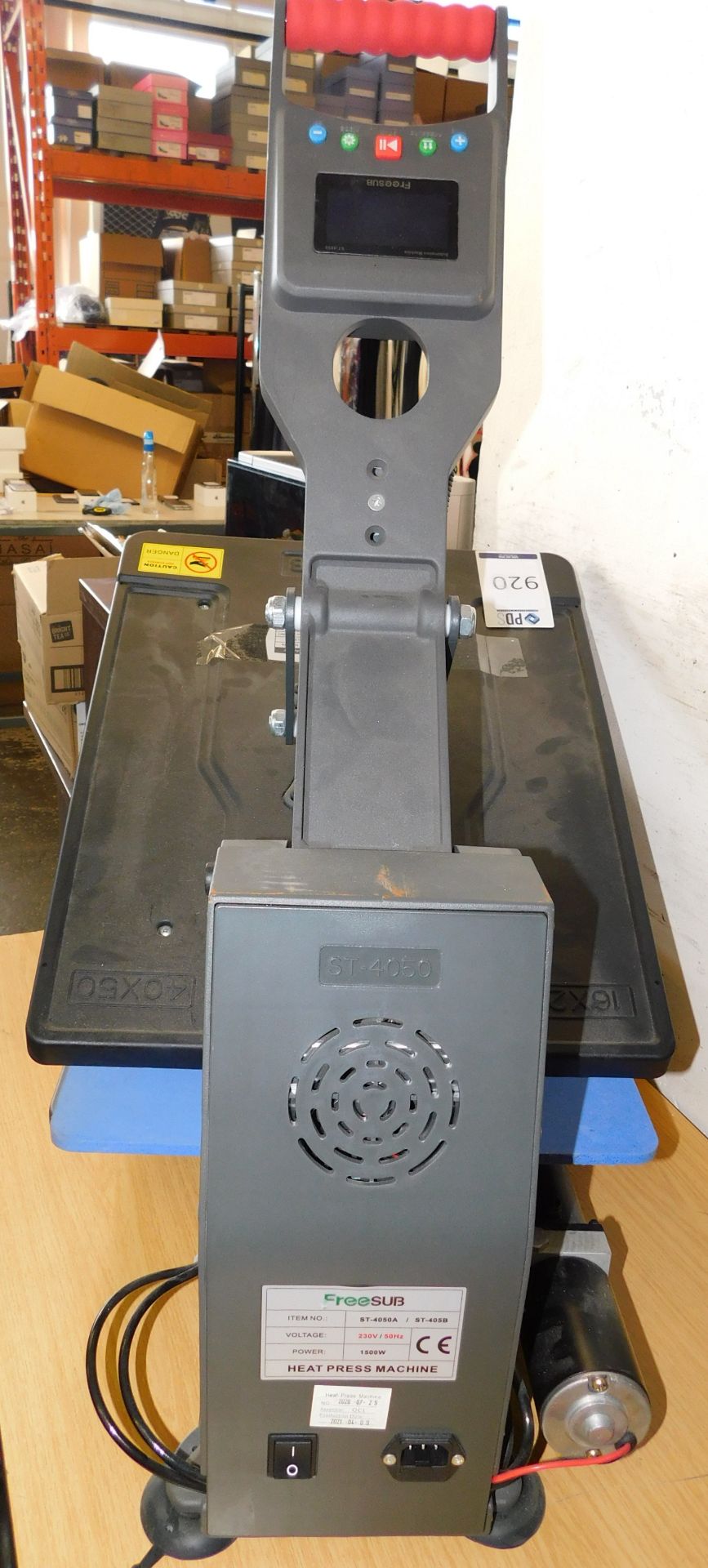 Freesub ST-4050 Sublimation Transfer Machine (Location: Stockport. Please Refer to General Notes) - Image 3 of 5