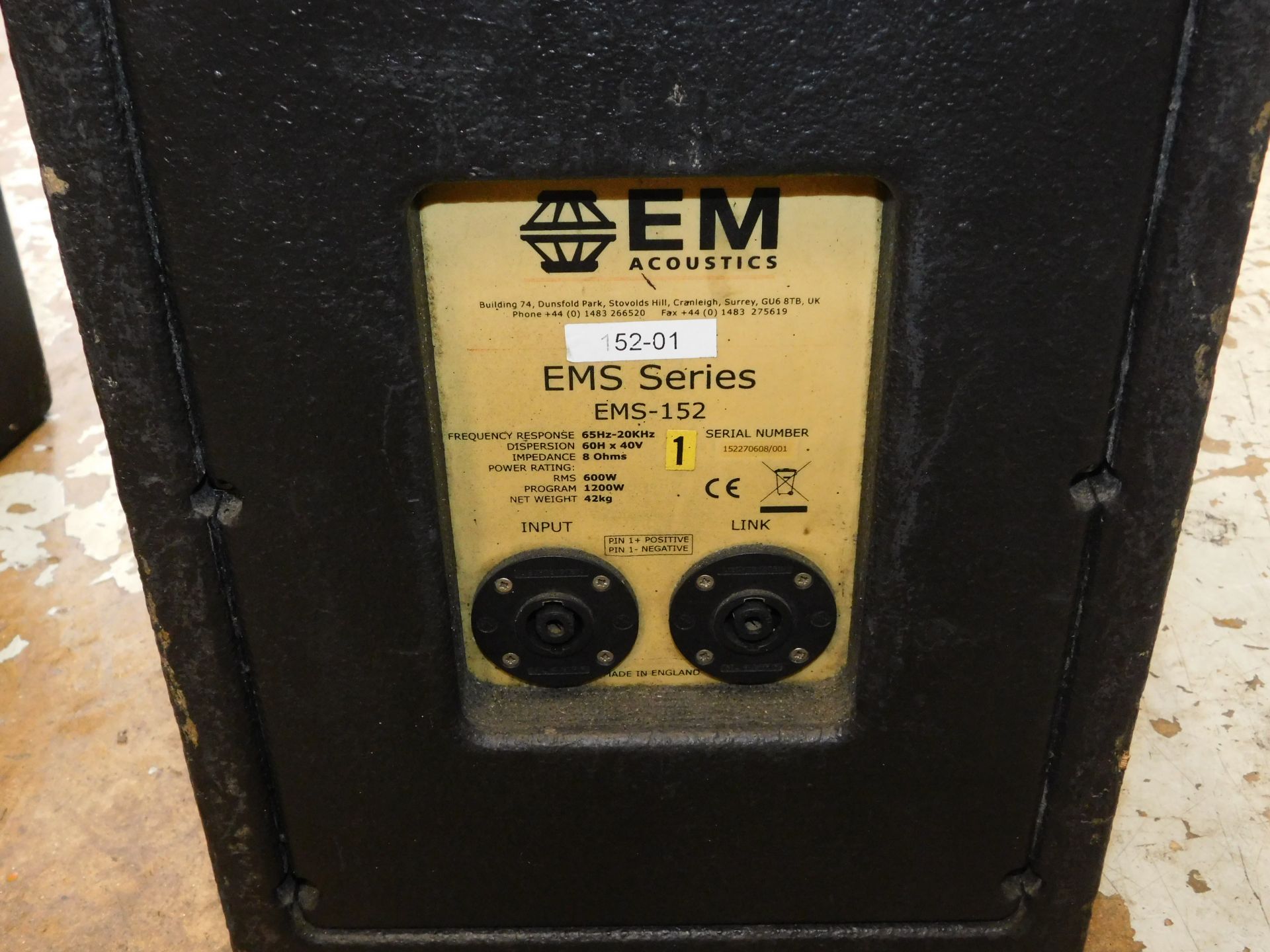 Pair of EM Acoustics EMS-152 Speakers (Location: South East London. Please Refer to General Notes) - Image 3 of 5