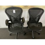 2 Mesh Swivel Armchairs (Location: Tonbridge, Kent. Please Refer to General Notes)