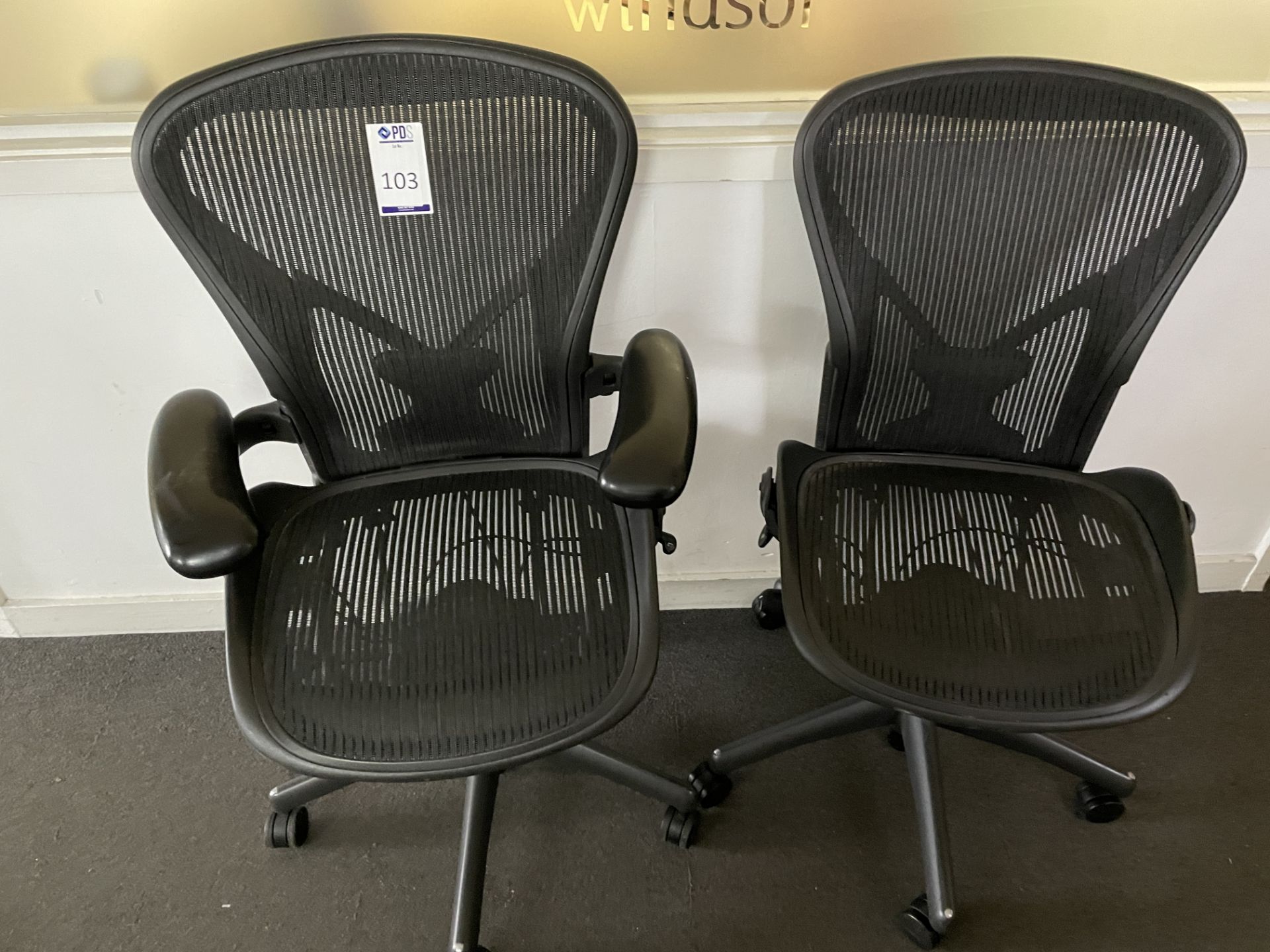 2 Mesh Swivel Armchairs (Location: Tonbridge, Kent. Please Refer to General Notes)
