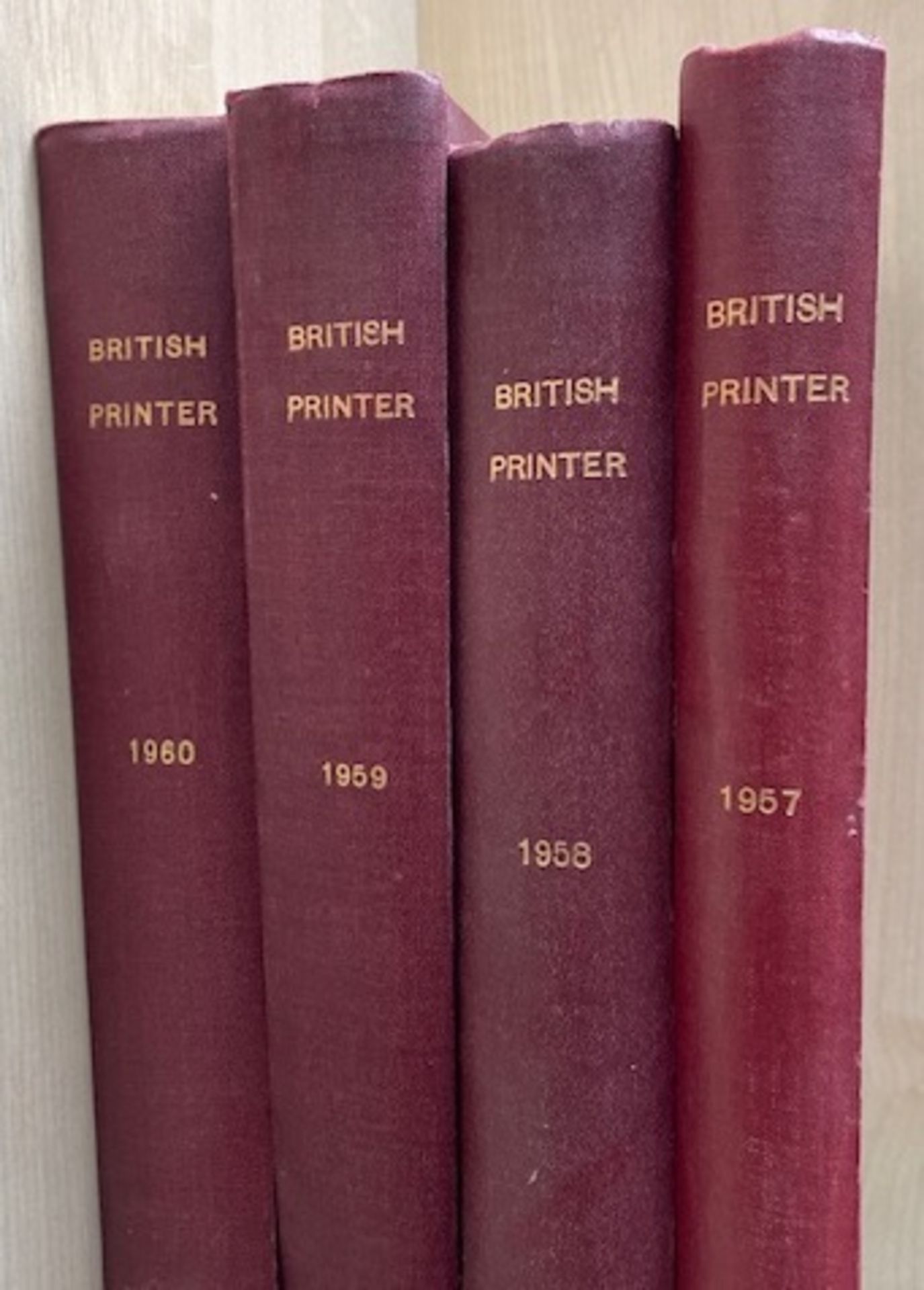 Four Bound Volumes “British Printer” 1957 - 1960 & 8 Various Printing Related Books