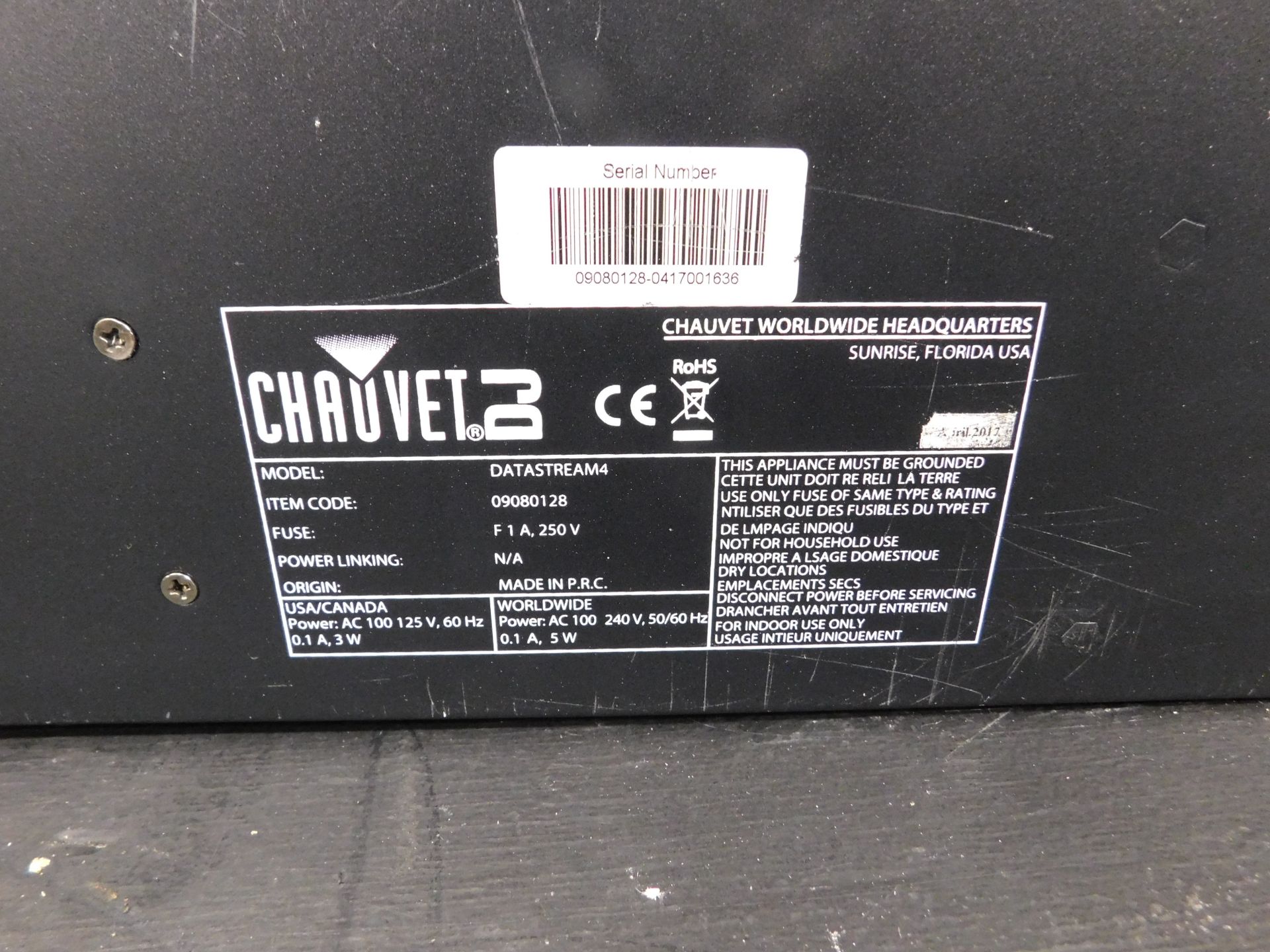 DBX DBX234XSV-EU Stereo 2/3/Mono 4-Way Crossover Unit, Serial Number 12001250261 & a Chauvet DJ - Image 6 of 6