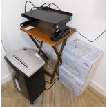 Bonsai Shredder, Folding Table & 2 Boxes of Copy Paper (Location: Altrincham. Please Refer to