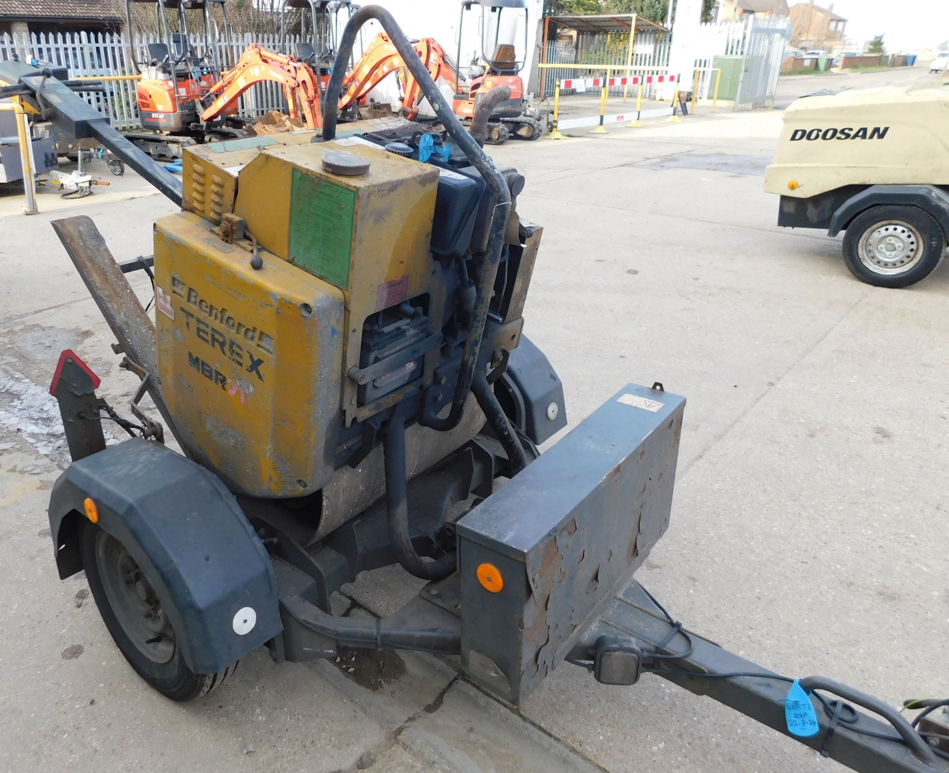 Terex MBR71 Diesel Driven Pedestrian Roller on Trailer (Location: March, Cambridge. Please Refer - Image 4 of 6