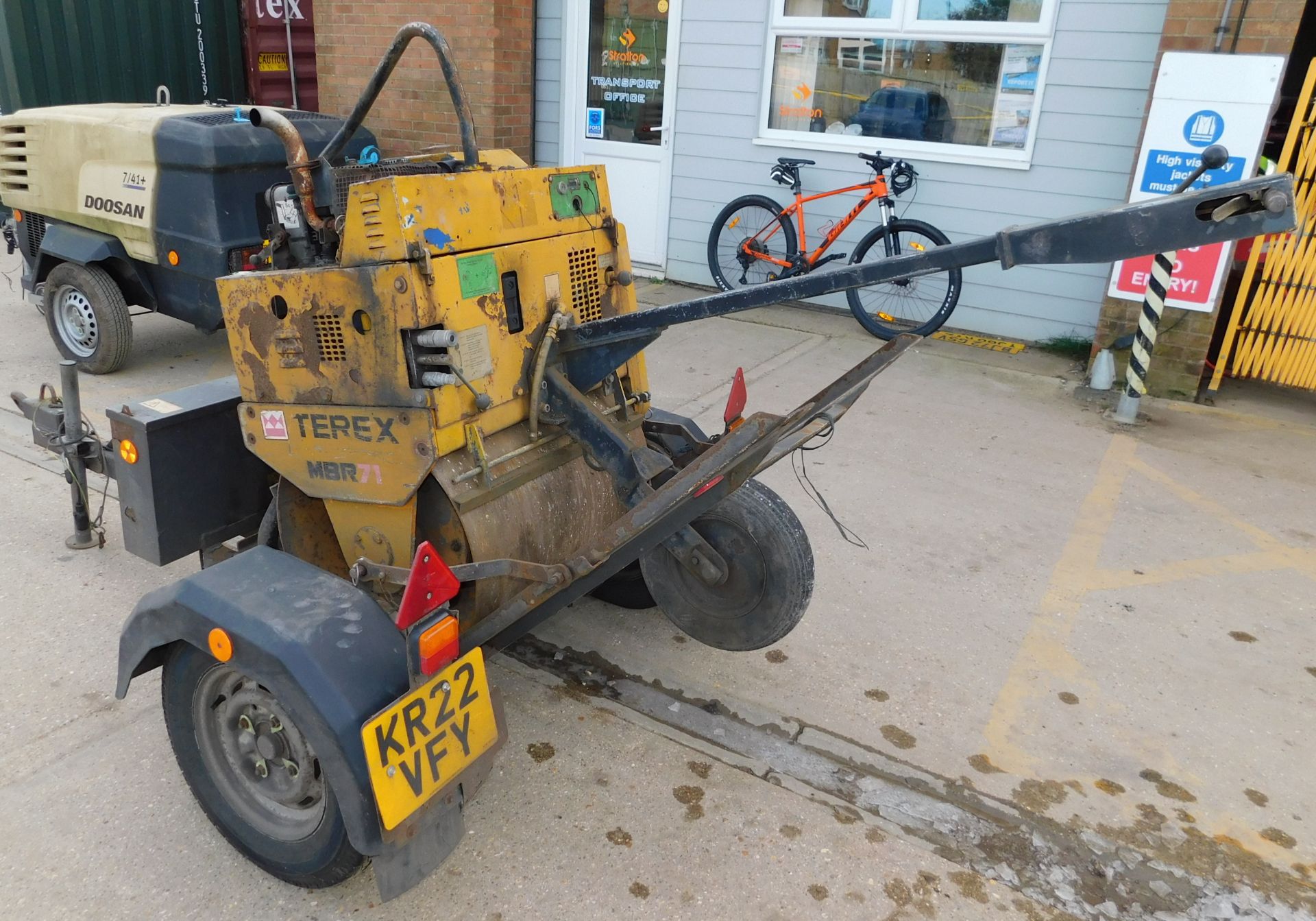 Terex MBR71 Diesel Driven Pedestrian Roller on Trailer (Location: March, Cambridge. Please Refer - Image 2 of 6