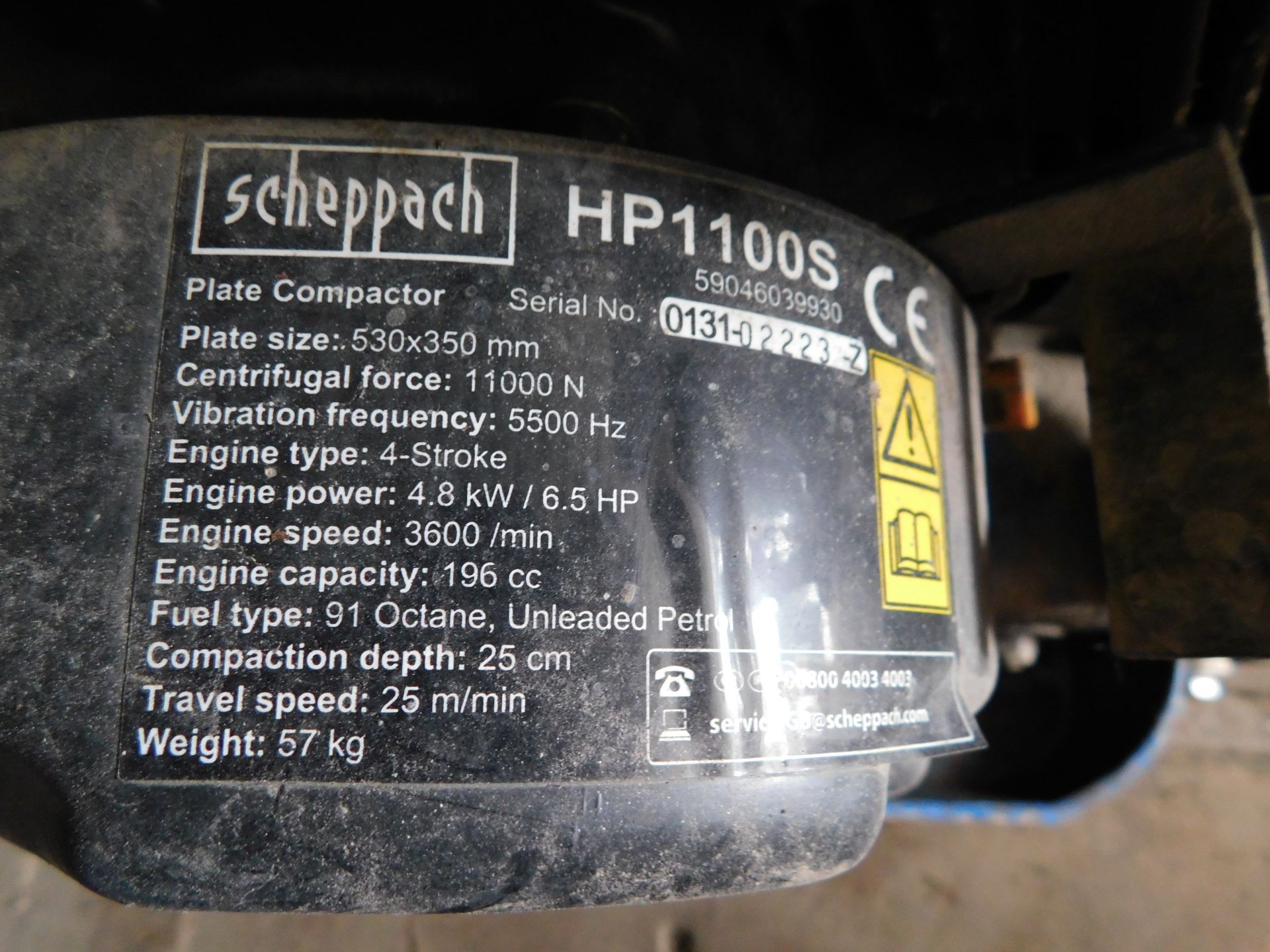 Scheppach HP1100S Compaction Plate (Located Manchester. Please Refer to General Notes) - Bild 4 aus 4