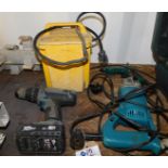 Makita 6300-4 110v Pistol Drill, Ferrex Cordless Drill (No Charger) & 110v Transformer (Located