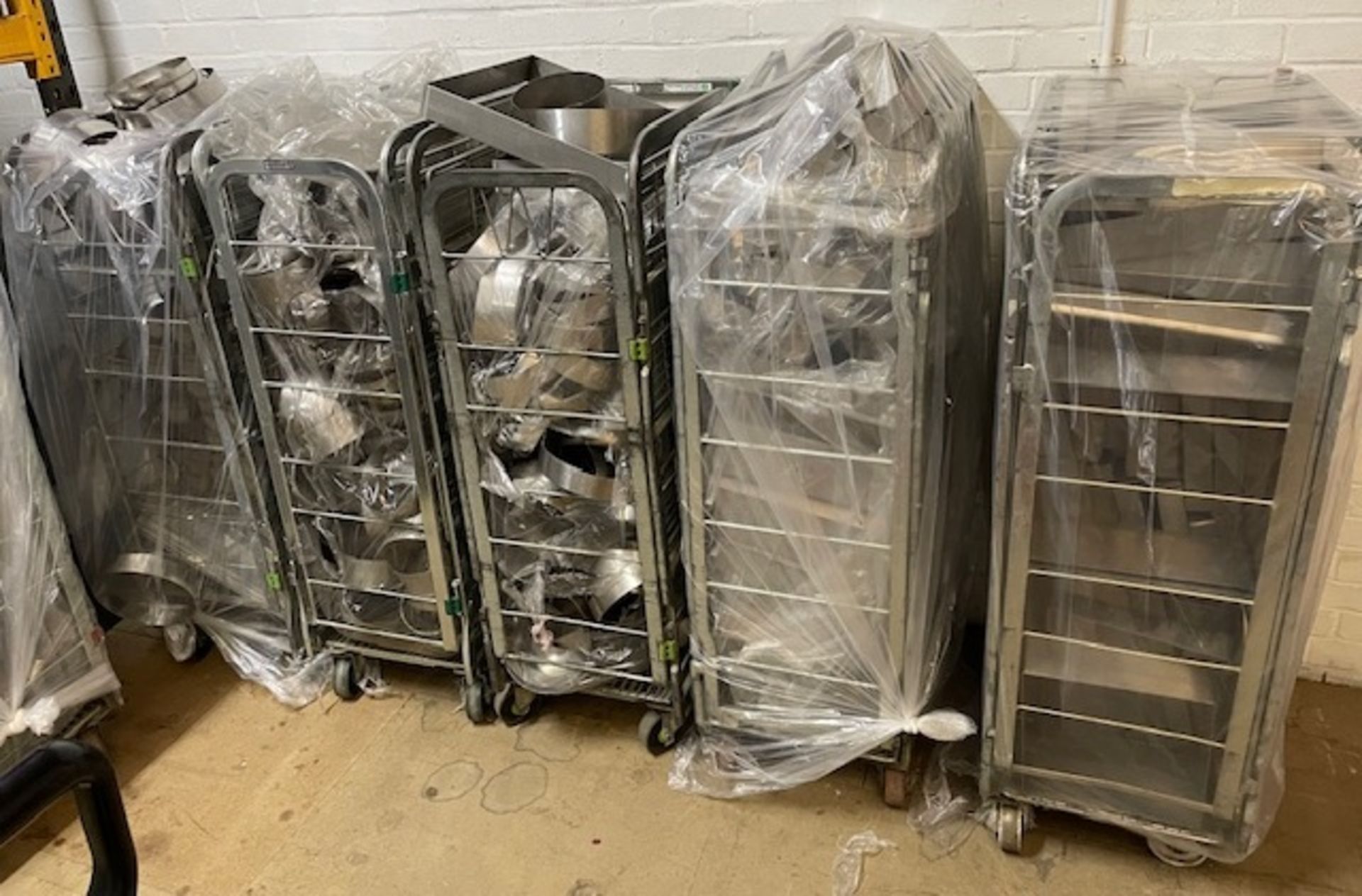 5 Cage Trollies & Contents of Assorted Stainless Steel Patisserie Moulds (Mezzanine) (Location: NW