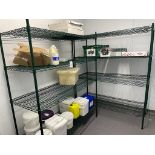2 Bays of Freezer Shelving, Coated Plastic & Contents (Location: NW London. Please Refer to